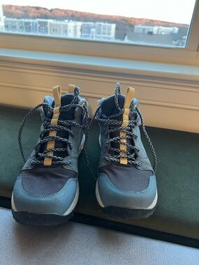 Teva Gray and Yellow Lace-Up Women's Boots